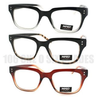 Clear Lens Horned Rim Retro Wayfarer Eye Glasses Frame with Metal