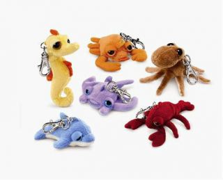 RUSS Peepers Plush Backpack Clips / Key Chains   SEA LIFE   #86192