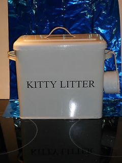 Enamel Ware Kitty Litter Container  Box