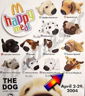 GERMAN SHEPHERD toy #12   The DOG   McDonalds/Art list Collections