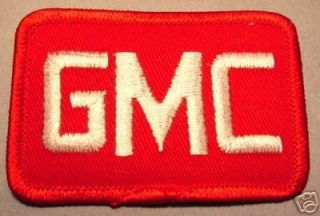 RARE GMC GENERAL MOTORS DEALER CAR TRUCK RED/WHT PATCH