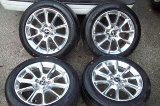 2010 2011 Factory 18 Mustang Wheels Tires TPMS Rims Polished