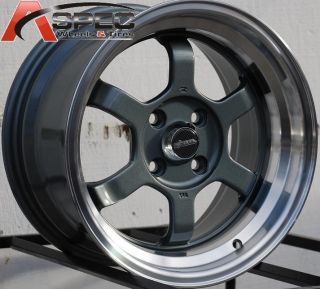 15x8 Chikara RS6 Wheels 4x100mm Rims ET30MM Fits 4 Lug Honda Civic
