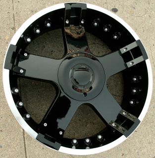 721 24 Black Rims Wheels GMC Sierra 1500 07 Up 24 x 9 5 6H 25