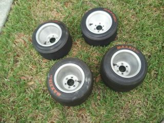 Racing Go Kart Wheels Rims Tires Set 6 Van K Maxxis HG4 10 5x4 5 6