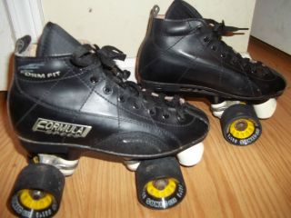 Black Speed Roller Skates Yellow Wheels Youth 3 4 5 SONIC GTS Pacer