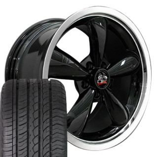 18 Black Bullitt Wheels and ZR Tires 18x9 Set of 4 Rims Fit Mustang GT