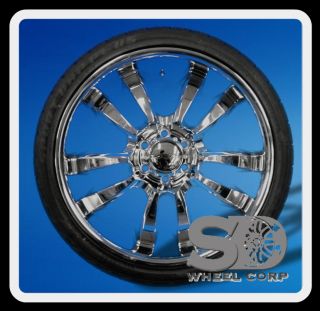 Skitch Chrome Wheels with 265 35 22 Capitol Sport Tires Rims