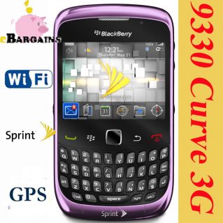 NEW RIM Blackberry 9330 Curve 3G NO CONTRACT Cell Phone Sprint PCS