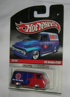 66 Dodge A 100 Van Blue Red Delivery Hot Wheels Real Riders