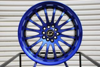 G601 Wheel 5x110 40 Blue Black Rim Fits Malibu Pontiac G5 G6