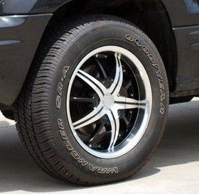 Black Machined Face Lip Wheels Rims Tires Pkg 6x139 7 Escalade