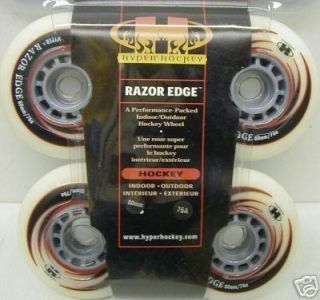 Hyper Roller Hockey Skate Wheels Razor Edge 68M 76a New