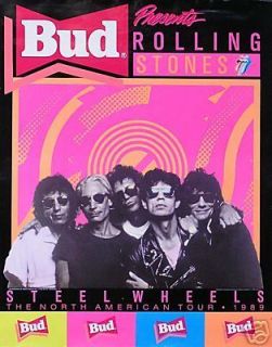 Rolling Stones Steel Wheels Tour Large Poster