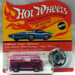 Hot Wheels 1969 Hot Pink Beach Bomb Rear Loader in Mint Blister Pack