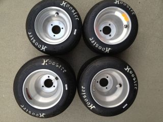 Hoosier Asphalt Kart Racing Tires with Wms TR2 Tru Roll Wheels