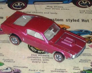 Hot Wheels Redline Creamy Pink US Custom Mustang