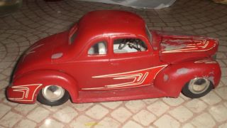  CAR 1930S Red Decals RUBBER TIRES Wheels Hubcaps Old Parts Plastic