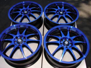 Blue Wheels Tires Versa Yaris Accord Integra Civic 4 Lug Rims