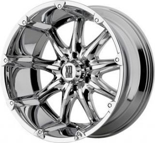 XD XD779 Badlands Chrome Offroad Truck Rims Wheels Nitto Tires