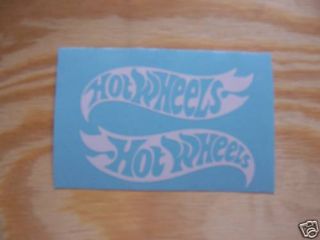 White Hot Wheels Vinyl Sticker Decal