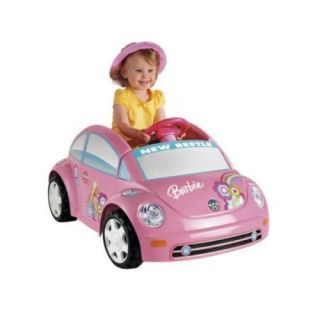 Car Barbie VW Beetle Fisher Price Power Wheels Battery Operated
