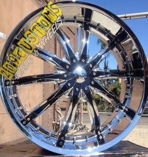 24 24 inch VCT Abruzzi Wheels Rims Tires 5x115 Dodge Charger 05 06 07