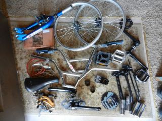  BMX Bike Lot 3 Piece Cranks Gt Industry Bars Pedals Wheels much more