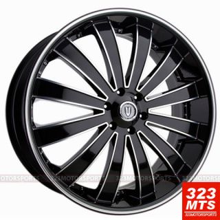 24 inch Rims Wheels Versante VE225B VE225 Tahoe Wheels Rims