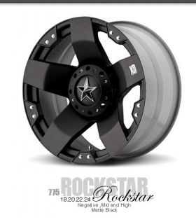 18 KMC XD Rockstar Wheels 5x135 5x127 5 Lug Jeep Wrangler JK Ford