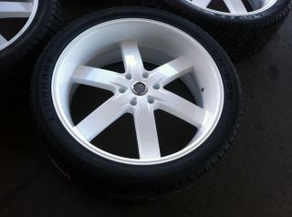 24 Gloss White Rims Tires 6x139 Chevy GMC Titan Escalade Tahoe Yukon