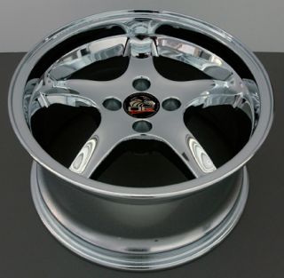 Single 17x9 Chrome Cobra R Wheel 4 Lug Fits Mustang® 79 93