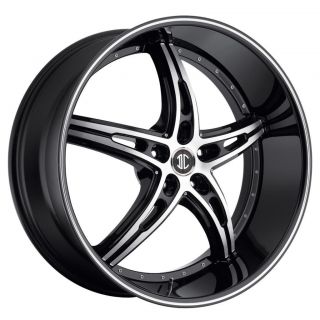 22 inch 2CRAVE NO25 Black Diamond Wheels Rims 5x135 F150 97 03