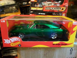Brand New Hot Wheels Classics 1969 Dodge Charger Green Anodized Very