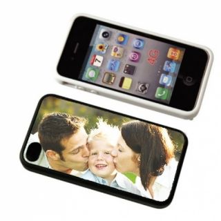 iPhone 4 Custom Case White Rim Personalised Any Picture Soft Rubber
