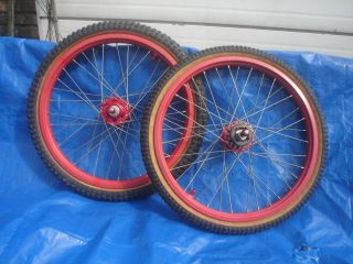 Old School BMX ACS Z Rims Mitsuboshi Silver Star Competition II Tires