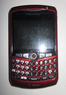 Used Blackberry Curve 8320 Red T Mobile Smartphone as Is
