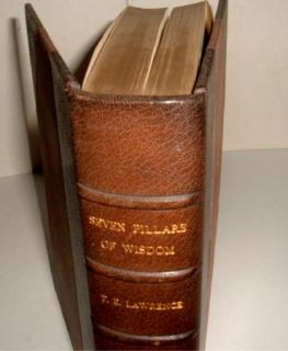 Seven Pillars of Wisdom T E Lawrence 1935 Half Leather 1st Ed