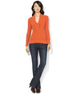 Lauren Jeans Co. Long Sleeve Shawl Collar Sweater & Skinny Jeans