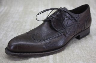 Magnanni Mens Raso Wingtip Oxford Lace Up Shoes Size 7 5 Brown Leather