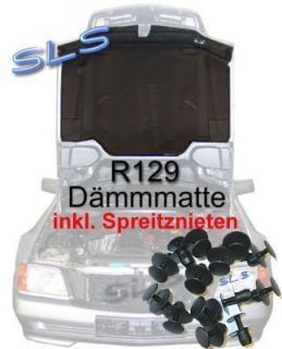 R129 W129 129 SL noise reduction mat kit motor hood Pad 500 300 280 SL
