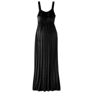 Liz Lange for Target Maternity Sleeveless Ruffled Maxi Dress   Black XL