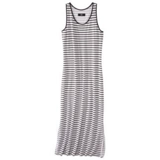 Mossimo Womens Knit Maxi Dress   Black/White Stripe XS