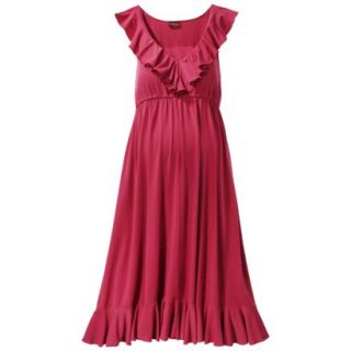 Merona Maternity Sleeveless Ruffle Trim Dress   Red XXL