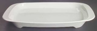 Corning White Coupe 12 Footed Rectangular Microwave Browing Grill, Fine China D