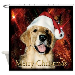 CafePress 2013 Golden Retriever Christmas Shower Curtain Free Shipping! Use code FREECART at Checkout!