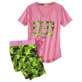 Duck Dynasty Juniors 2 Pc Pajama Set   Pink Print M