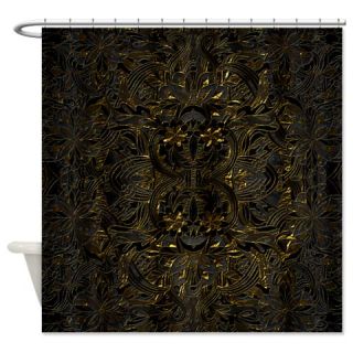  Gold Metallic Floral Shower Curtain  Use code FREECART at Checkout