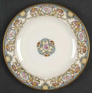 Morgan Belleek (USA) Azure Bread & Butter Plate, Fine China Dinnerware   Roses &