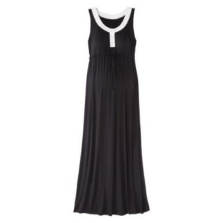 Liz Lange for Target Maternity Sleeveless Colorblock Maxi Dress   Black/Cream L